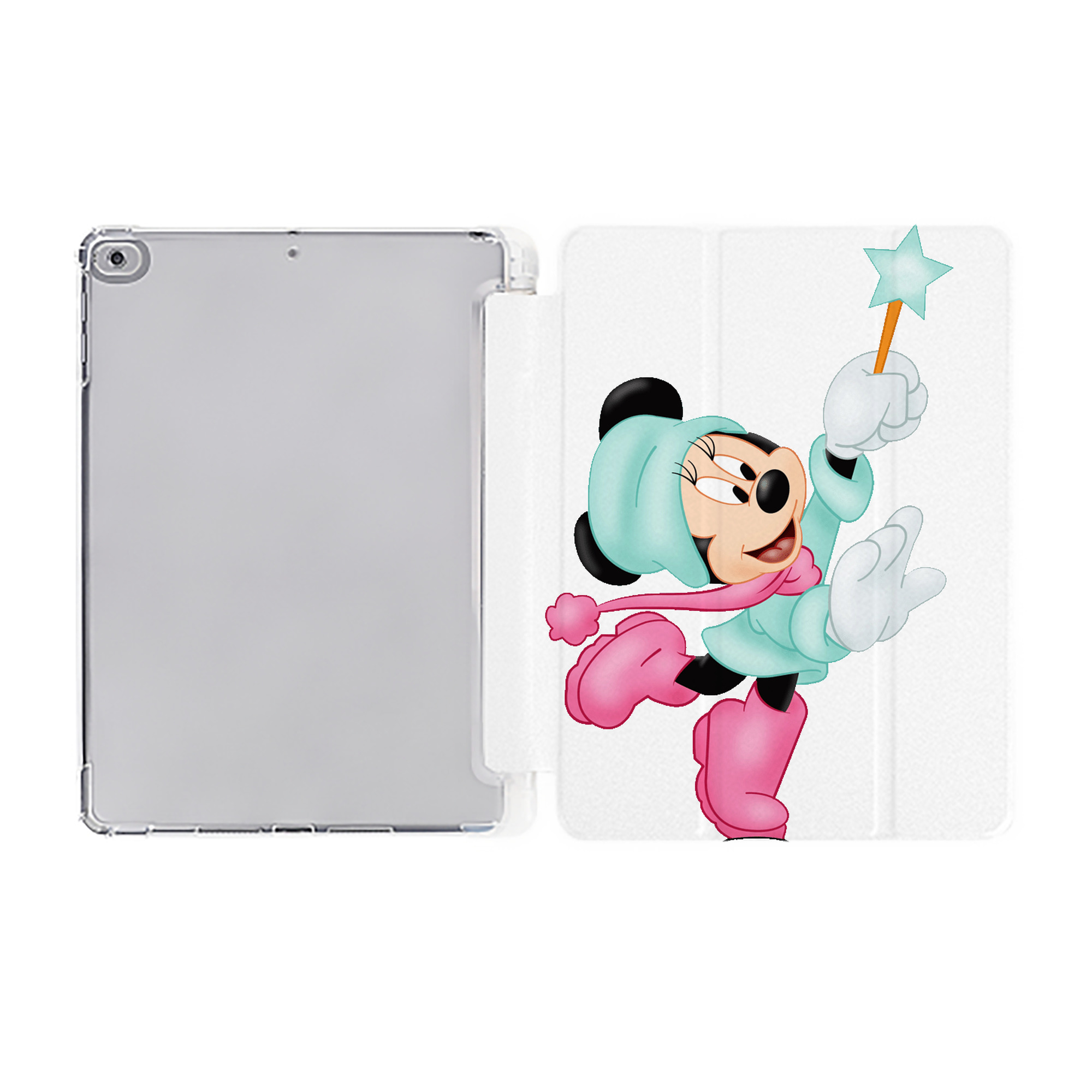 ミッキーマウス Mickey Mouse IPad ケース ペン収納付き 三つ折りスタンド PUレザー×シリコン 対応機種9.5/10.5/10.9インチ